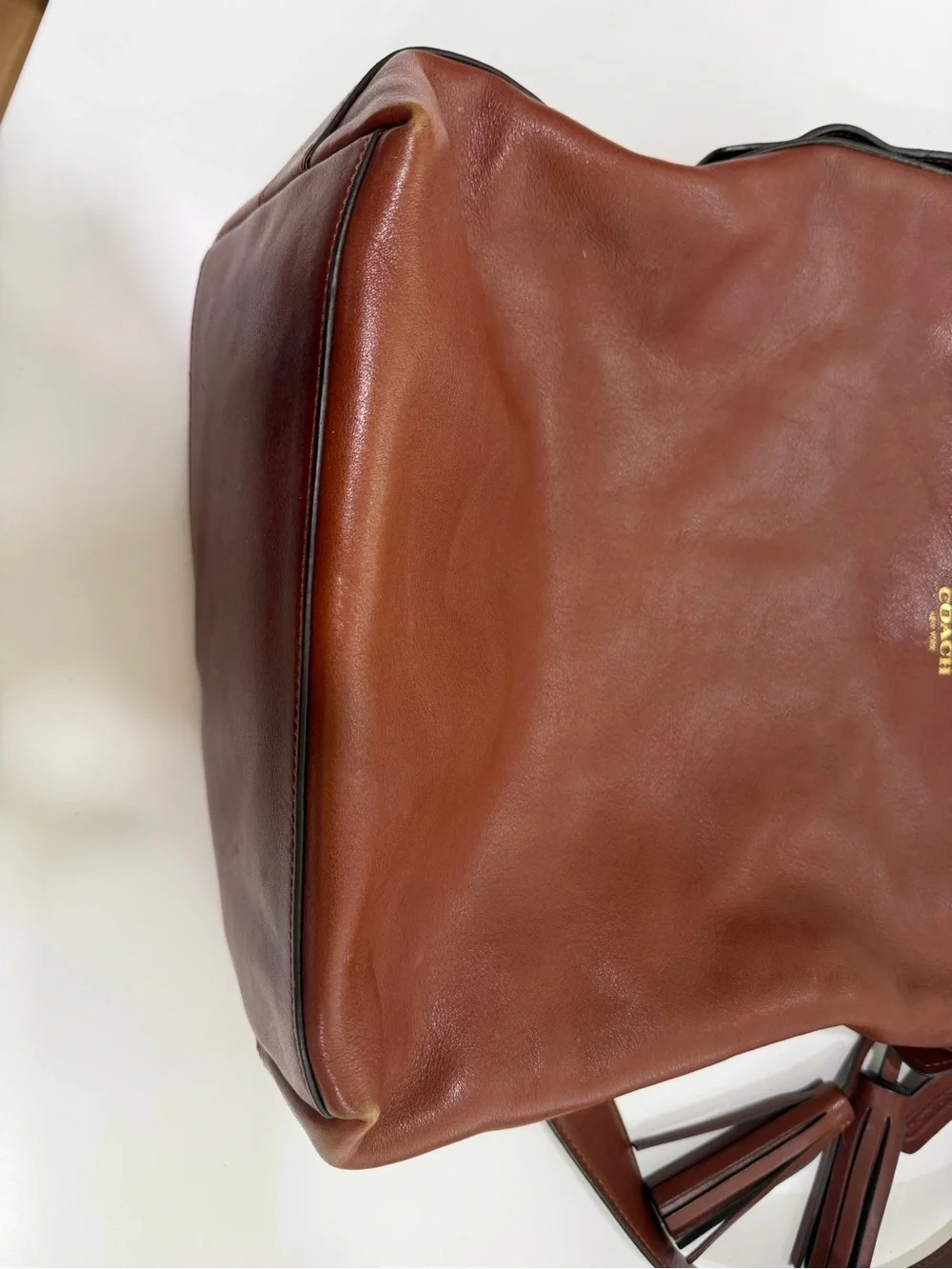 Coach Legacy Tassle 19889 Brown Leather Shoulder Bag with Wallet